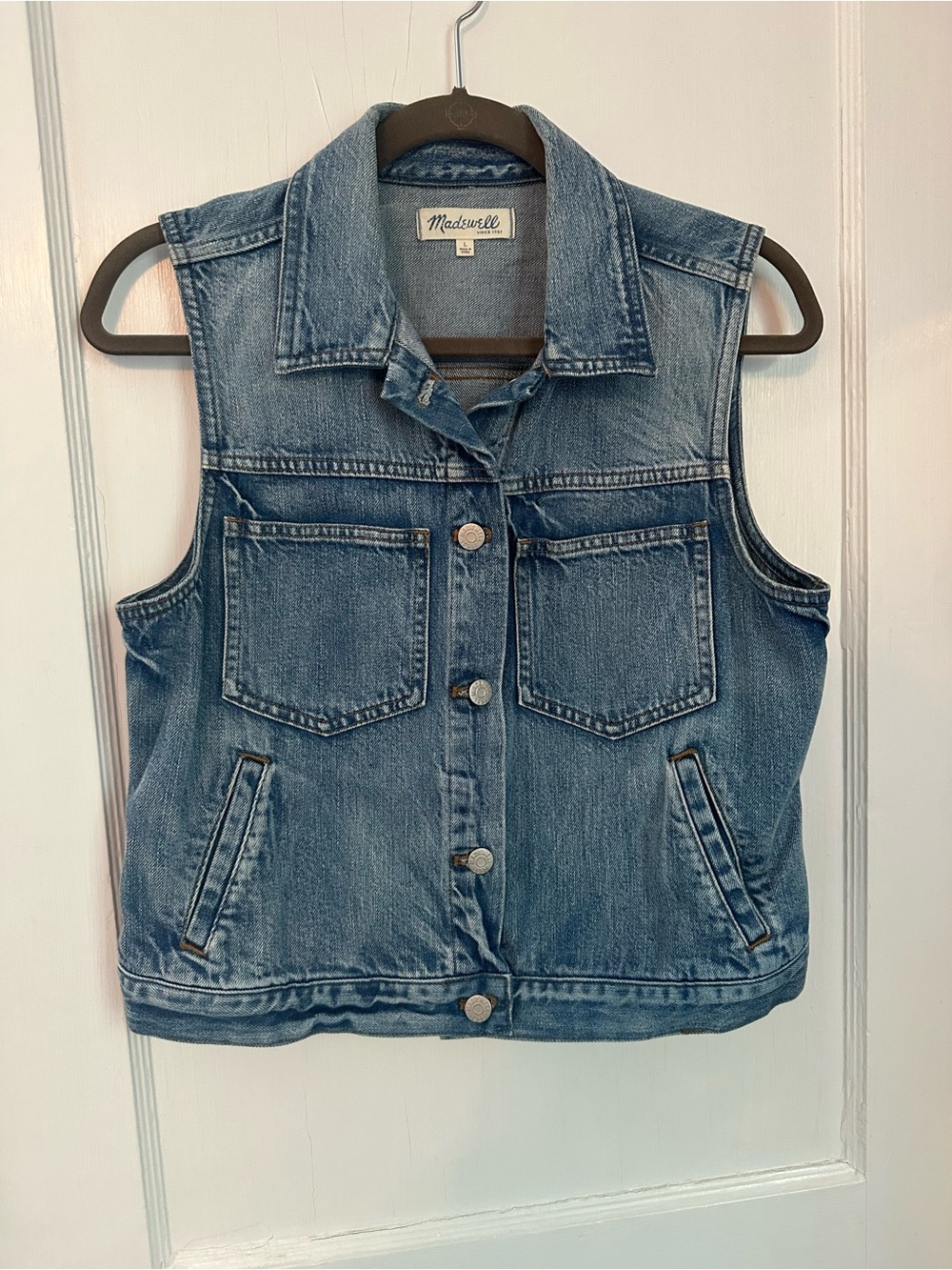 Madewell Denim Vest Size L